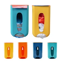 home garbage bag storage box kitchen plastic bag storage rack wall hanging shopping carrier bags dispenser kitchen accessorie
