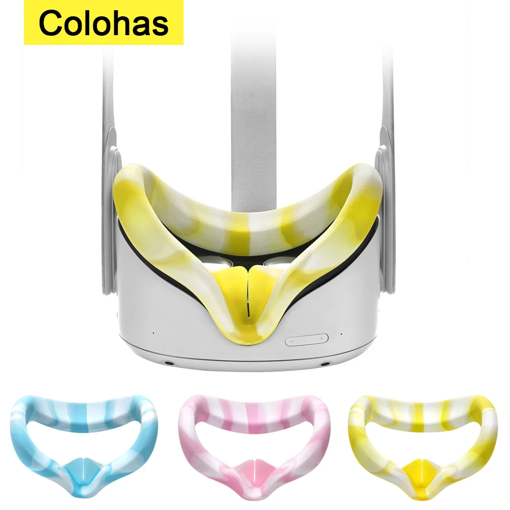 

Colohas design Silicone Face Cover Case For Oculus Quest 2 Replacement Eye Mask Cushion Protective Mat Eye Pad VR Accessories