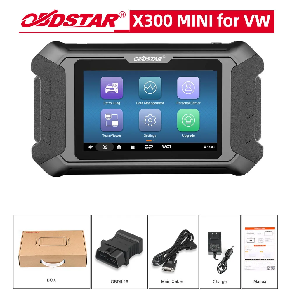 OBDSTAR X300 MINI подходит для программатора ключей VW и обновления кластера версия H110