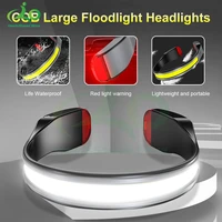 induction headlamp cob led head lamp with built in battery flashlight usb rechargeable head torch 5 lighting modes head light