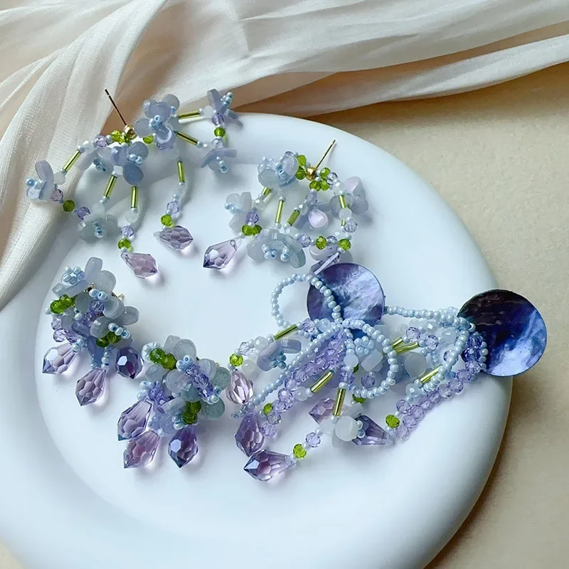 Женские серьги ручной работы Draweye Яркие модные в стиле девушек из леса