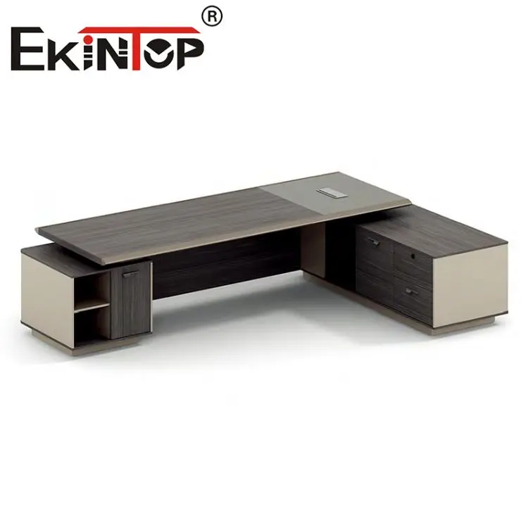 Современный стол менеджера мебели L-образной формы роскошный деревянный офисный