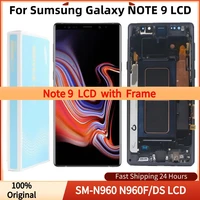 original 6 4amoled display for samsung galaxy note9 lcd with frame sm n960 n960f lcd touch screen digitizer assembly with dots