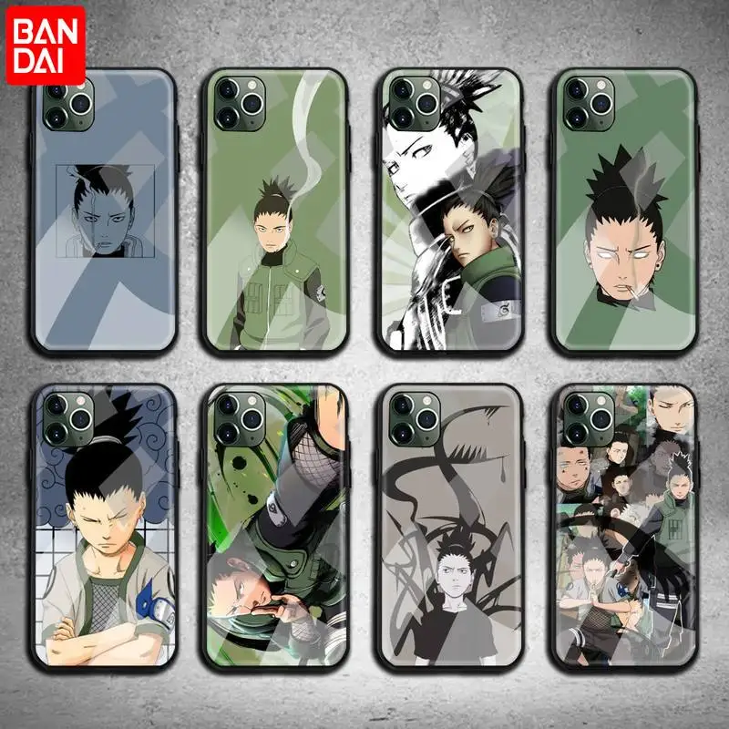 

Naruto Shikamaru Temari Phone Case Tempered Glass For iPhone 13 12 11 Pro Mini XR XS MAX 8 X 7 6S 6 Plus SE 2020 cover