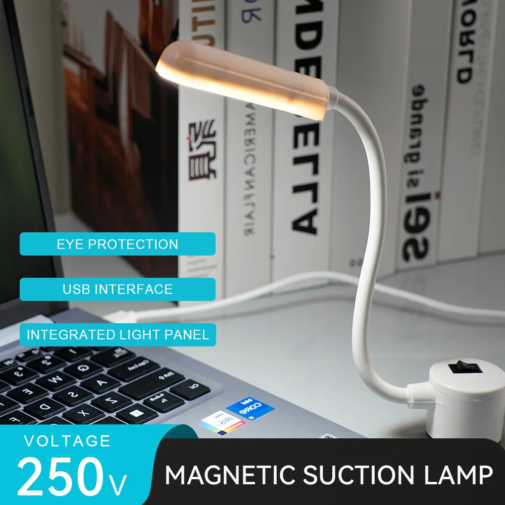 

LED Desk Lamp Student Study Book Reading Light Eye Protection Night Light with Switch Fold USB Magnetic Suction Working Light