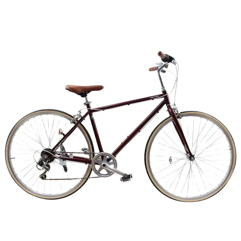

6-Скоростной городской велосипед 700C в стиле ретро, Винтажный Зеленый дорожный велосипед 27,5 дюйма, 46 см, стальная рама, городской Женский велосипед, студенческий велосипед