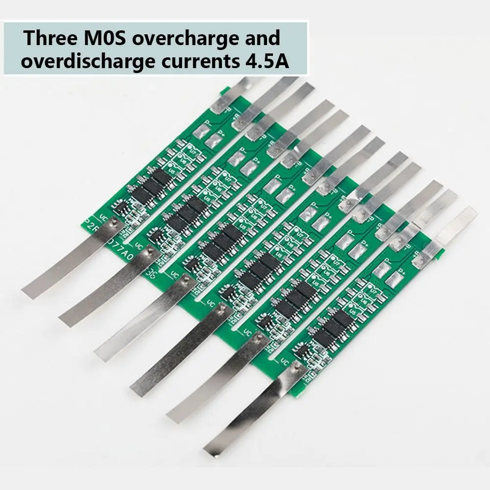 Фото 5 шт. 2S 7.4V Плата защиты аккумулятора 2A-9A с регулируемым током 0-50 ℃   Модуль защиты Li-ion аккумуляторов 18650 с функцией BMS для работы при различных температурах №2