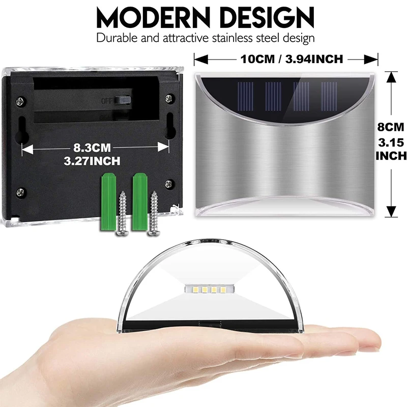 2 шт. водонепроницаемые солнечные панели для сада внутреннего двора