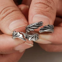 angel demon wing couples rings for women hip hop rings open ring for teen thumb jewelry wedding jewelry