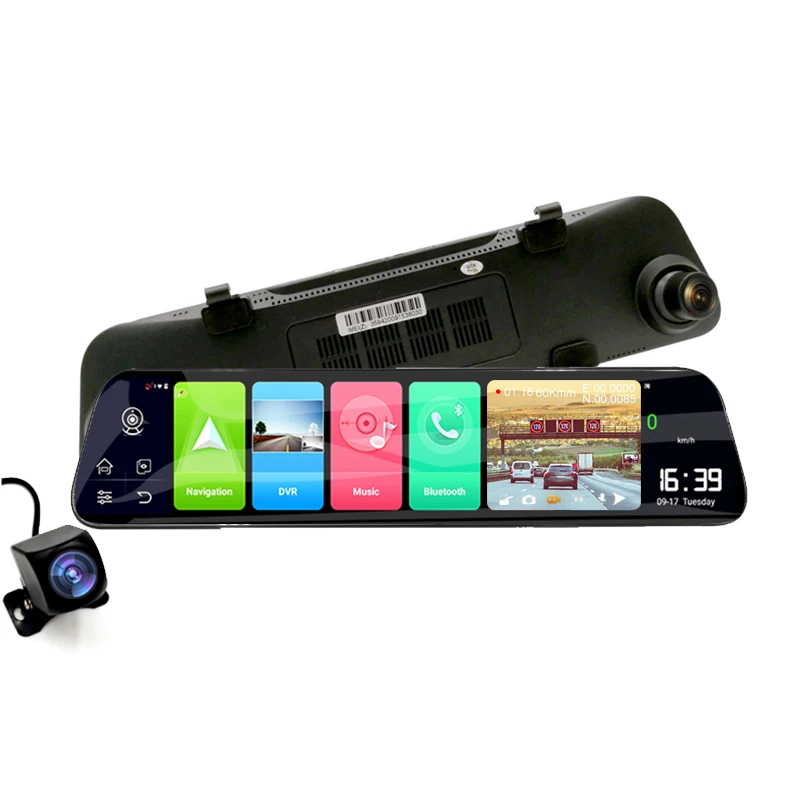 

12" ADAS dashboard 4G rear view mirror Android 8.1 GPS car dvr camera 2GB RAM 32GB ROM FHD 1080P dash cam video recorder