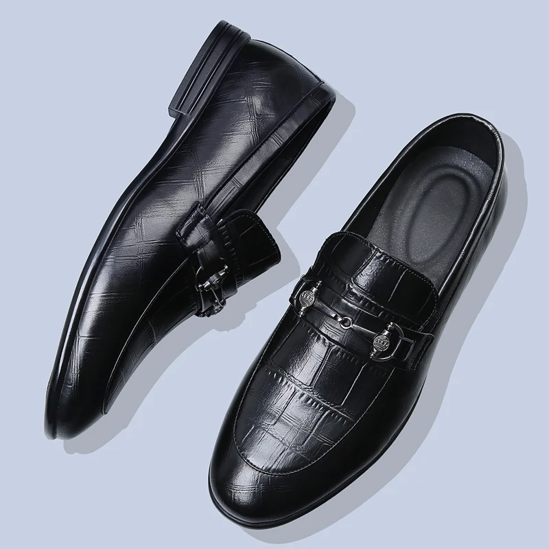 Туфли мужские из натуральной кожи заостренный носок корейский стиль деловые