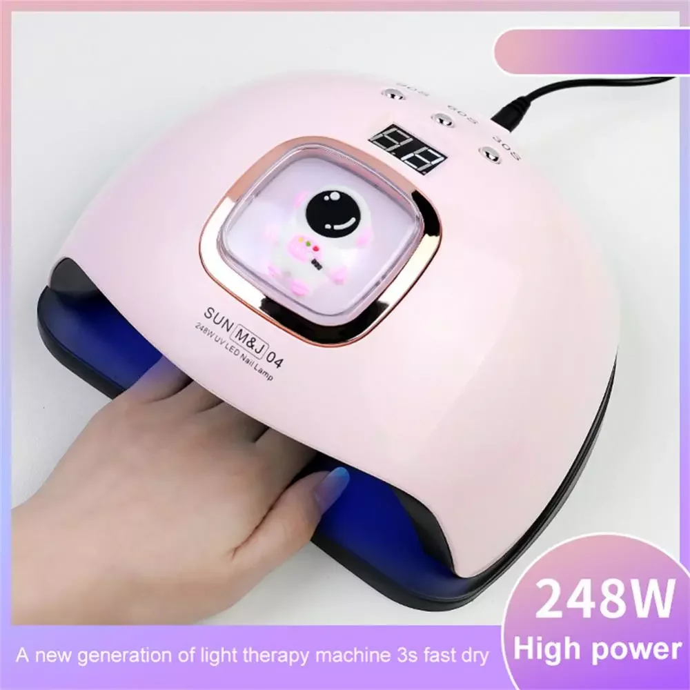 

2022New 248W Cartoon Doll Nail Lamp Decoration Nail Art Dryer High 54 Lamp Beads Intelligent Sensing Nail Phototherapy Machine