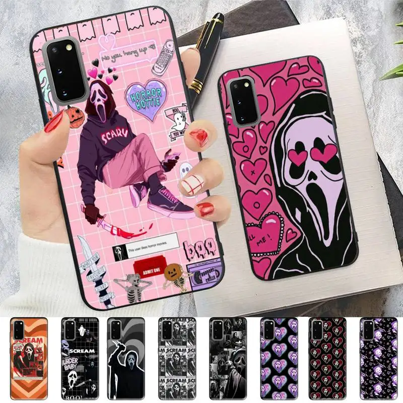 

Ghostface horror Scream art pattern Phone Case for Samsung S10 21 20 9 8 plus lite S20 UlTRA 7edge