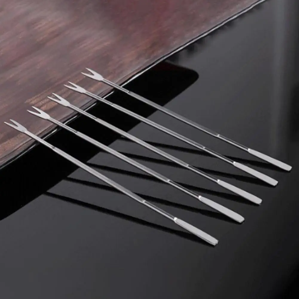 

Walnut Needles Simple Operation Good Grip Portable Durable Crab Seafood Tool Fork Anti-rust Seafood Needle Home Supplies