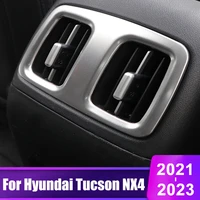 for hyundai tucson nx4 2021 2022 2023 n line hybrid car rear air conditioning vent outlet cover trim stainless steel accessories
