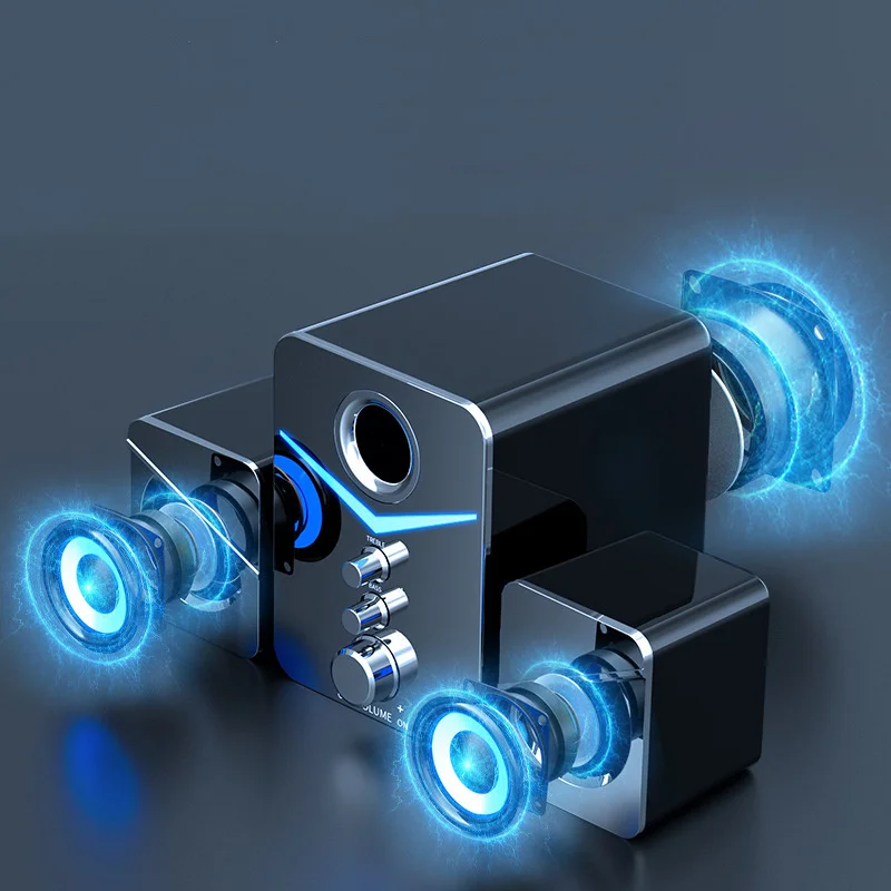 

Cool high quality Bluetooth high volume wired speakers with microphone and suitable for desktop and laptop computers Genuine Hot