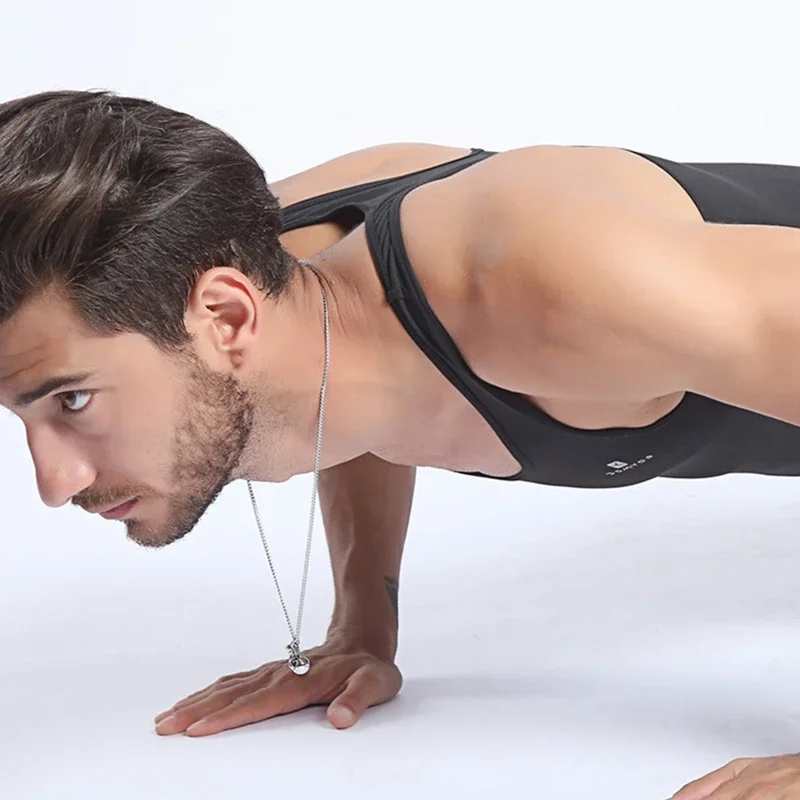 Ожерелье для мужчин гантели штанга боксерские перчатки кулон ожерелье из