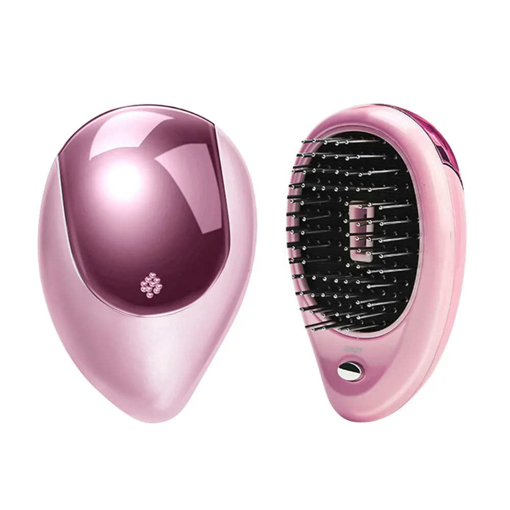 Portable Ion Hairdressing Hair Brush Electric Acoustic Wave Vibrating Massage Comb Anti-Static Mini Straightening |