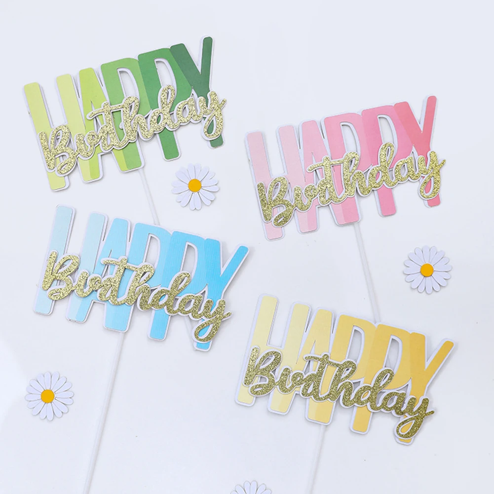 

happy birthday cake topper Baking Dessert cake Insert Decor Cupcake wedding Birthday Party Decorations baby shower Cake Top