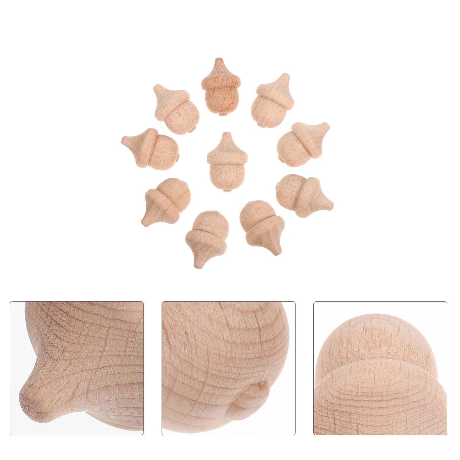 

Wooden Wood Acorn Acorns Pegunfinishedfor Decorationornaments Mushroom Diy Craft Counting Sorting Artificial Weddingscatter