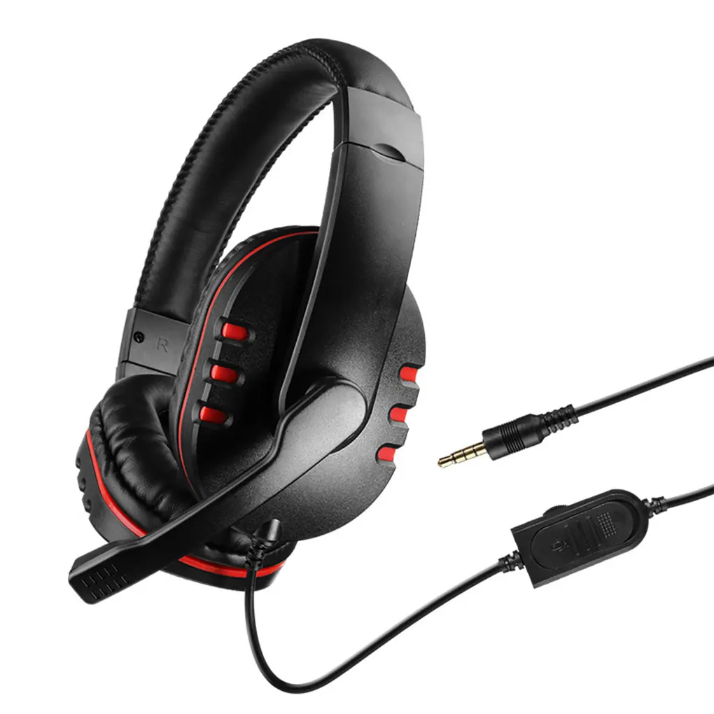 

3.5mm Gaming Headset Stereo Sound Computer Laptop Wired Headphone Earphone with Soft Earpads