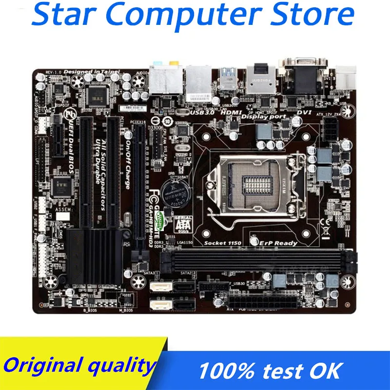 Для Gigabyte GA-H81M-HD3 материнская плата для компьютера LGA 1150 DDR3 USB3.0 SATA3 H81 H81M б/у