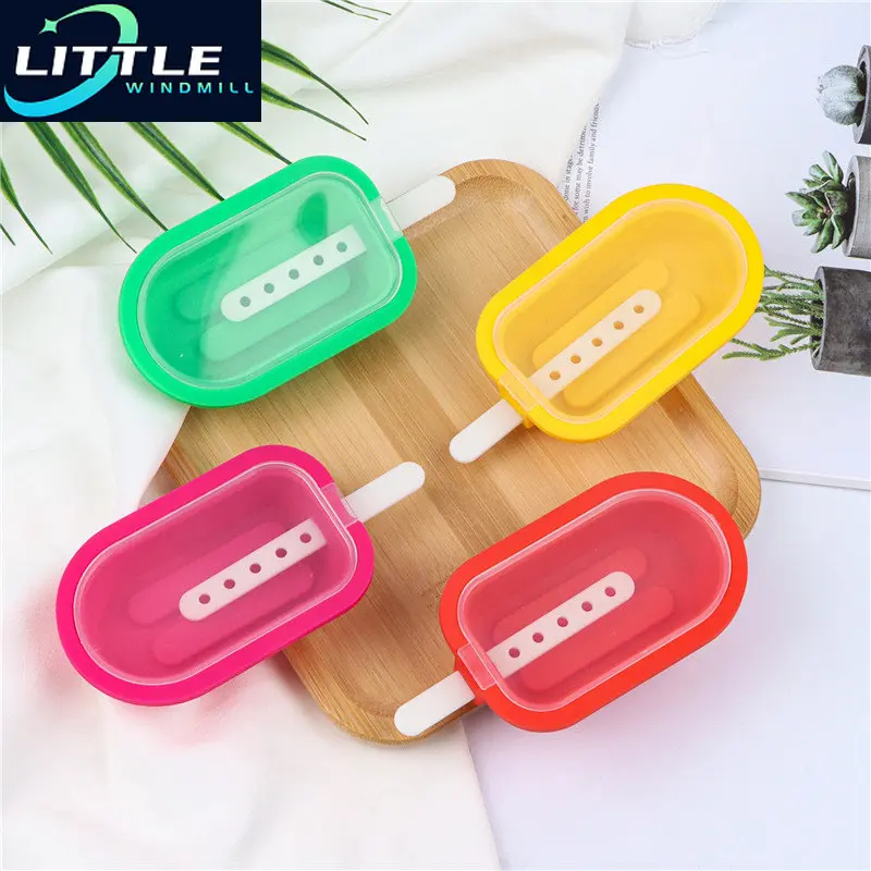 

Силиконовая форма для мороженого с крышкой и наклейками, кухонные аксессуары, форма для мороженого с милым сердцем