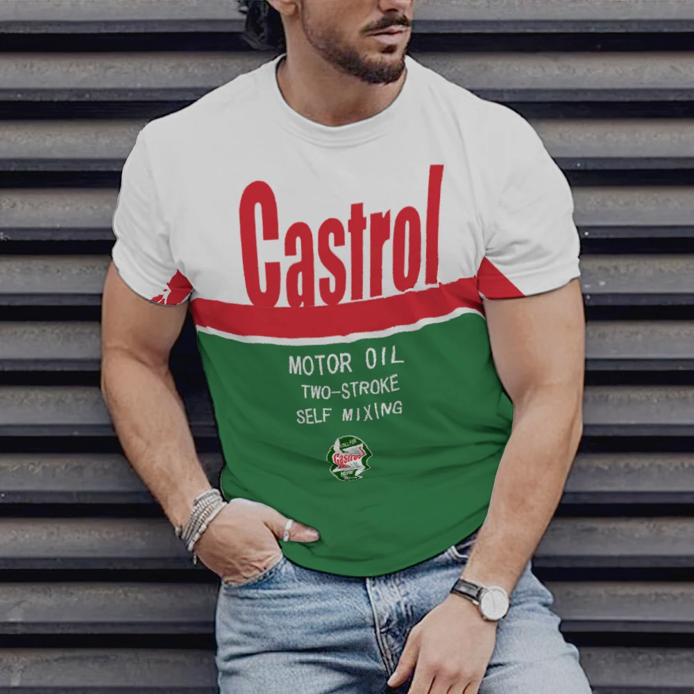 Футболка мужская с коротким рукавом винтажная уличная одежда принтом