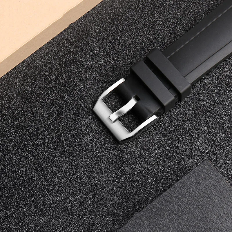 Quick Release Fluoro Rubber Watch Band  For IWC Aquatimer Series IW356802 IW376705 Soft Silicone Watch Strap 23MM Bracelet