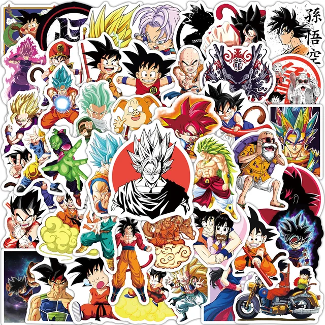 50/100pcs Anime Dragon Ball Stickers for Kids DIY Graffiti Skateboard Laptop Water Bottle Motorcycle Cartoon Toy Decals Sticker 3