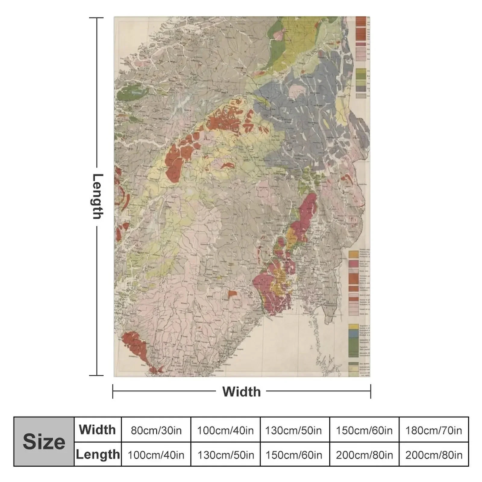 Винтажные геологические карты Норвегии (1878) бриллиантовые Роскошные