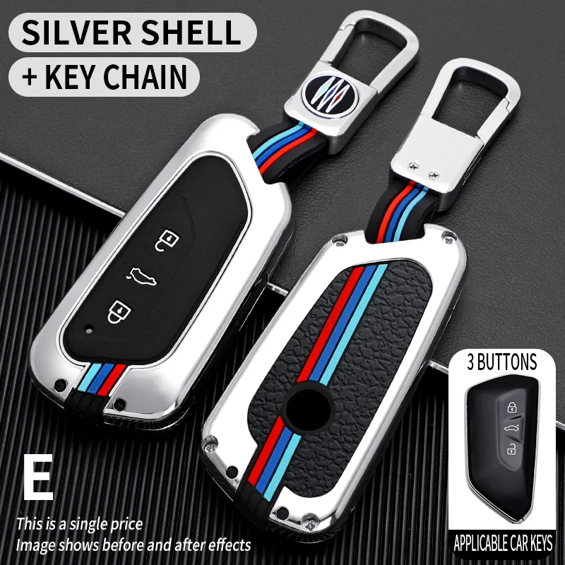 Zinc Alloy Car Key Case Cover Fob Shell for VW Golf 8 TPU Shell Key Cover For Skoda Octavia A8 MK4 Mk8 2020 2021 Seat Leon Mk4 