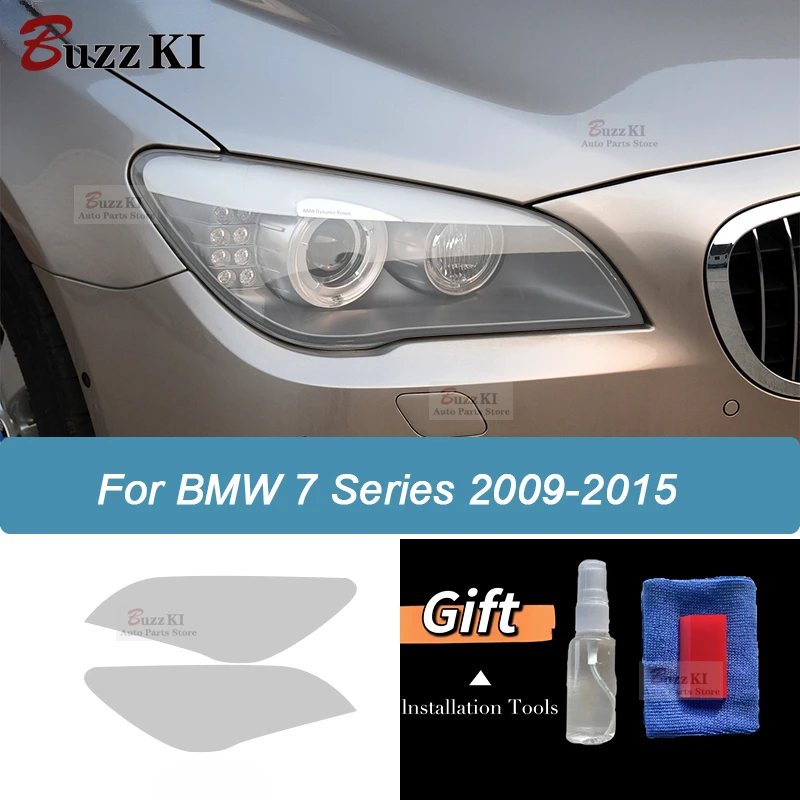 Для BMW 7 серии F01 F02 F03 F04 2009-2015 защитная пленка для фар автомобиля дымчатый черный