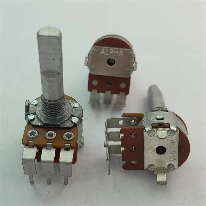 

Alpha 148 double bend leg potentiometer B100k with stepper bracket B100K handle length 15MMF