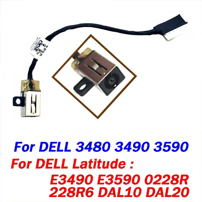 20-100Pcs New Power Jack For DELL 3480 3490 3590 Latitude E3490 E3590 0228R6 228R6 DAL10 DAL20 Charging Connector DC-IN Cable