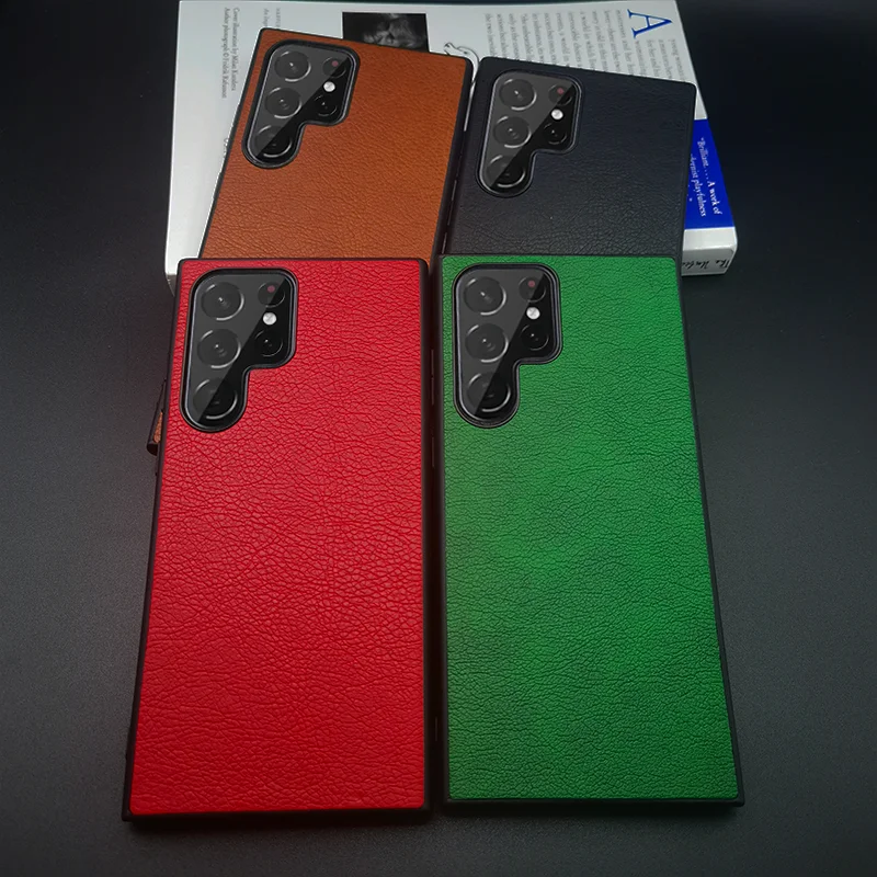 

Retro Litchi Leather Case for Samsung Galaxy S22 Ultra Plus Case Luxury Lychee Grain Phone Case for Samsung S23 Ultra Plus Cover