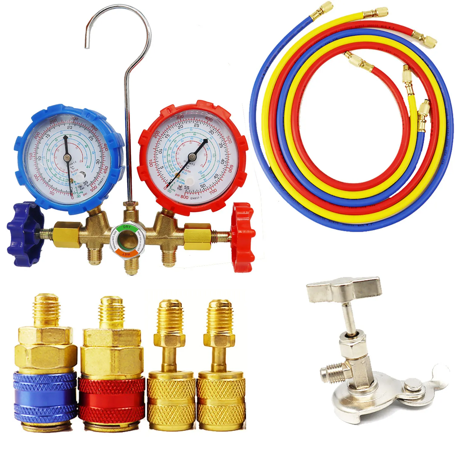 Диагностический манометр переменного тока R410a 3 способа