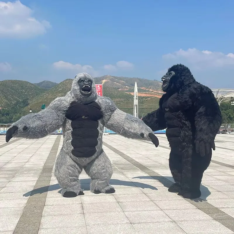 Гигантский надувной костюм талисмана белого медведя для взрослых серия Гориллы