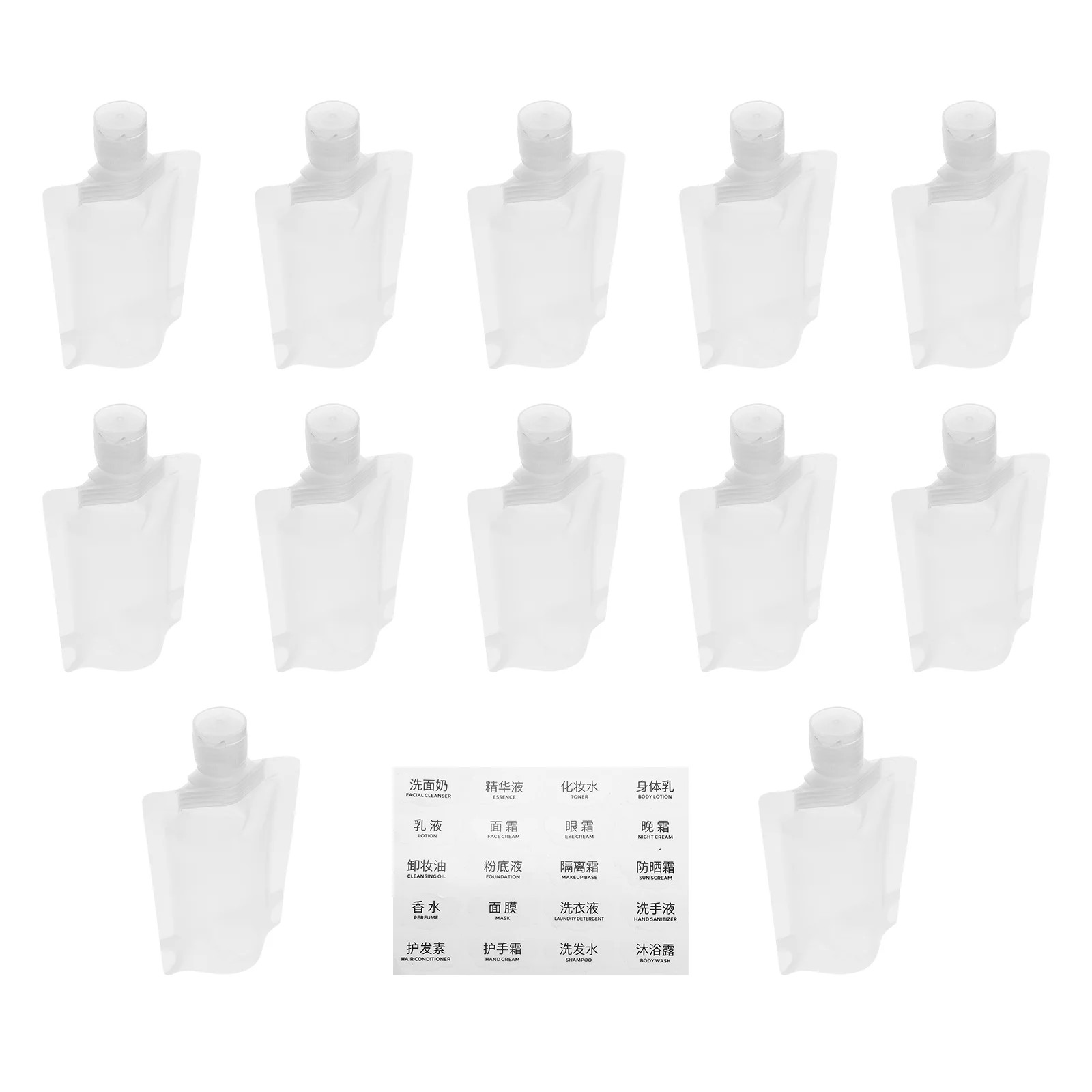 

Travelpouch Pouches Squeeze Toiletriessqueezablespout Refillable Portable Stand Containerempty Lotion Containerspacking