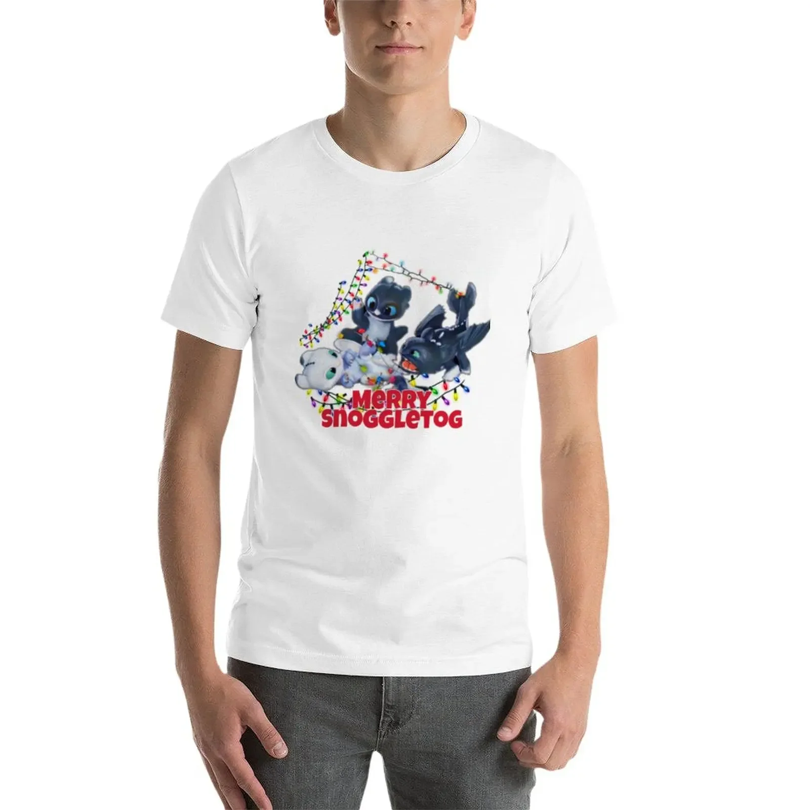 Оригинальная футболка Nightlights Snoggletog блузка большого размера черная одежда для