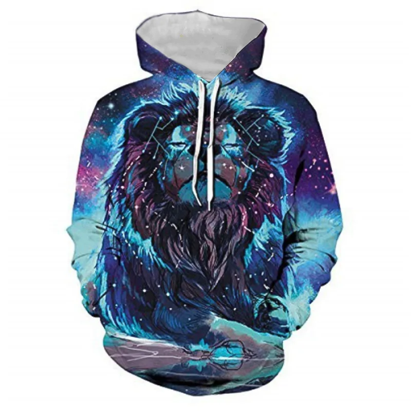 

Casual Men's Long Sleeve Sport Hoodies Fashion Cool Tops 3d Digital Printing Hooded Pullover Clothes for Men Autumn 2022 New