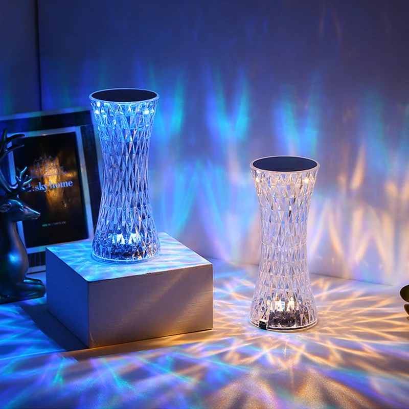 

Creative Gift Decorative Light Small Waist Crystal Table Light Romantic Atmosphere Light LED Night Light