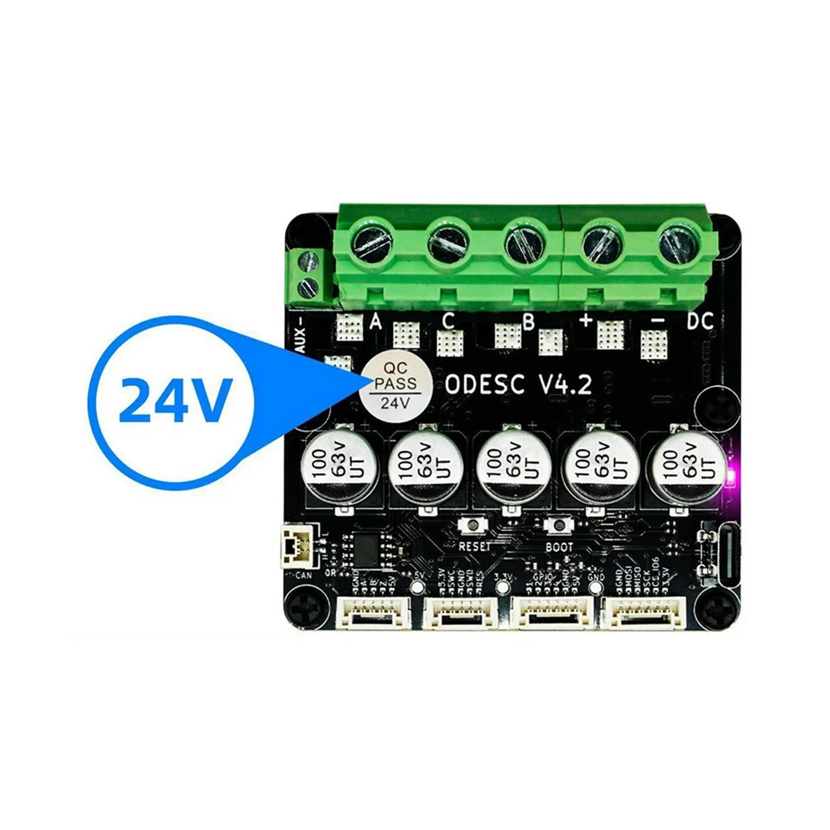 Высокоточный бесщеточный контроллер серводвигателя ODESC V4.2 8-24 В с одним приводом