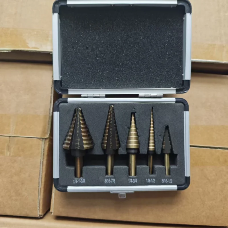 Кобальтовые сверла HSS, 5 шт., титановое покрытие, 50 размеров, британский стандарт