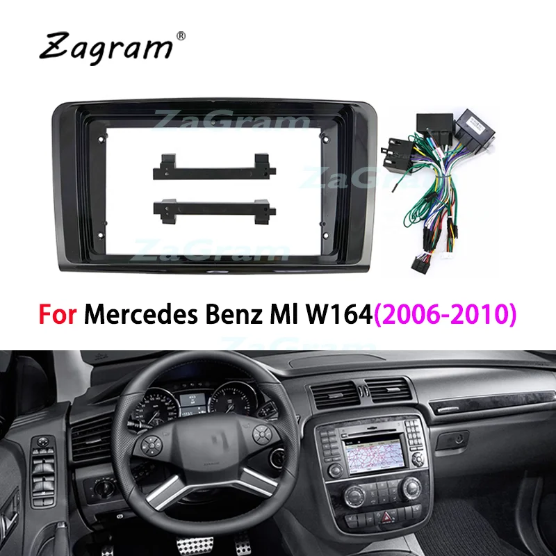 9-дюймовый 2 Din Автомобильный Кабель Fascia Для Mercedes Benz Ml W164 2006-2010 панель Cd Dvd плеер
