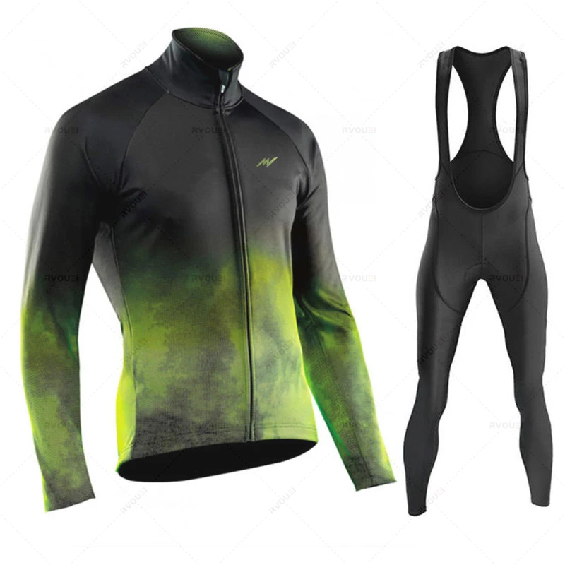 

Morvelo Team Autumn Long Sleeve Cycling Jersey Set Bib Pants Ropa Ciclismo Clothing Bike Uniform Men Bicycle Clothes Mailllot
