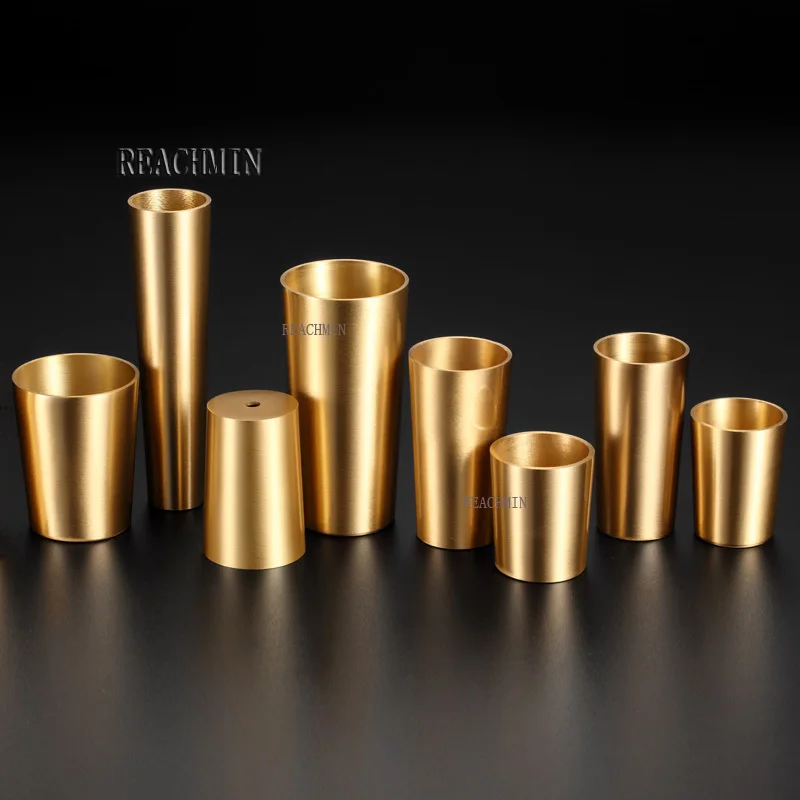 

Brass Cabinet Leg Covers Chair Cups Furniture Tube Protector Table Feet Cover Free Shipping