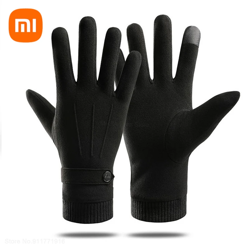 

Теплые перчатки Youpin, мужские зимние бархатные плотные перчатки, женские нескользящие перчатки для сенсорного экрана, мужские перчатки для ...