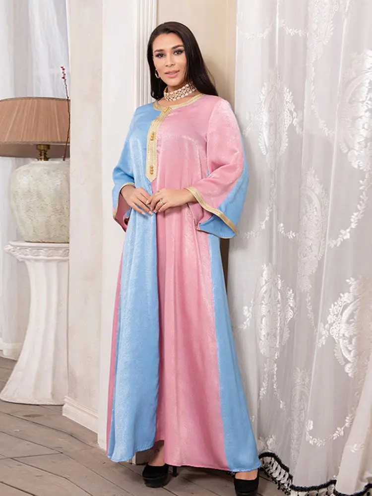 Eid Mubarak Abaya Дубай, Турция исламское мусульманское платье caftans африканские платья для женщин Caftan Marocain Robe Long Djellaba Femme