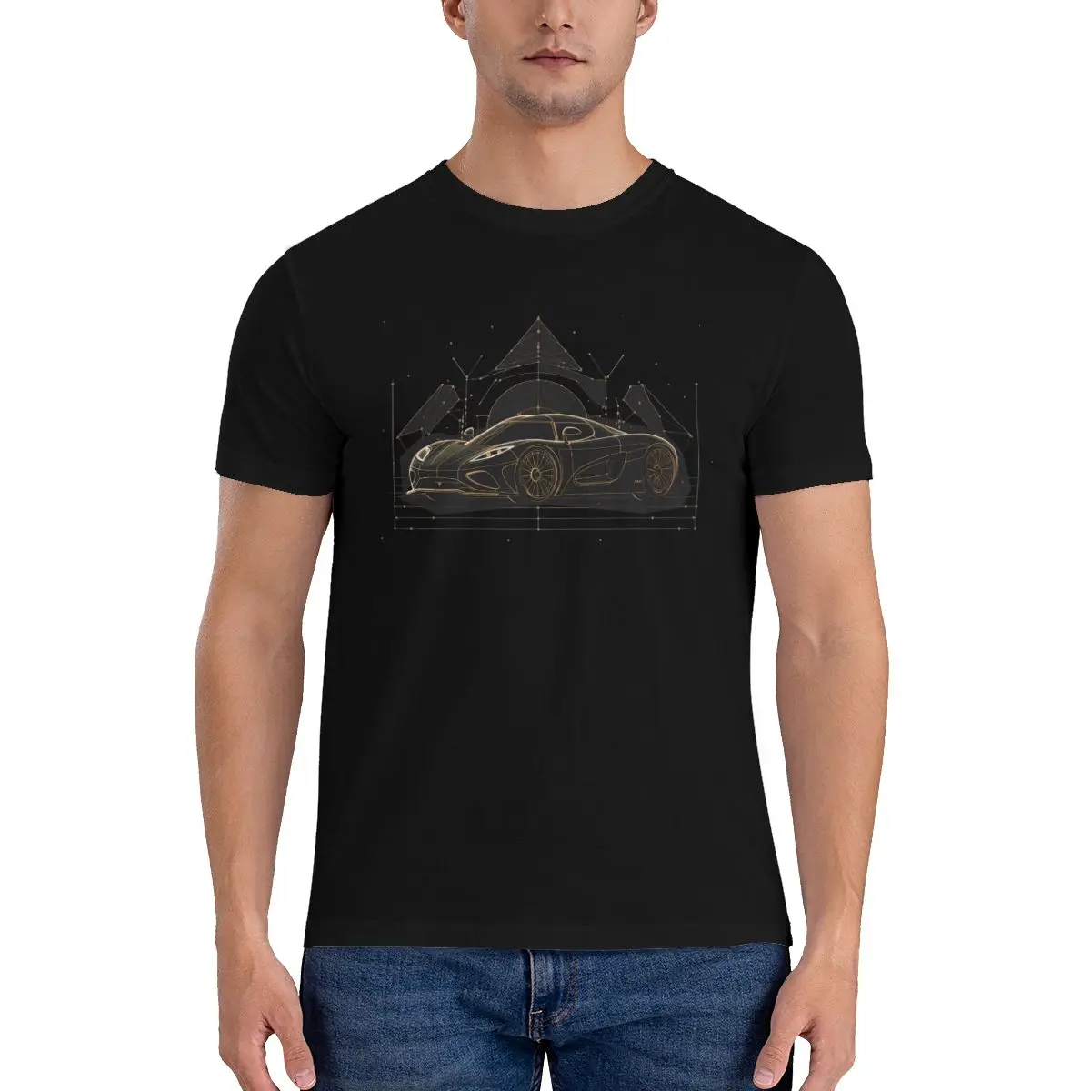 

Футболка Ultimate с изображением спортивного автомобиля, хлопковая Футболка с геометрическим рисунком в стиле хиппи, потрясающие футболки с коротким рукавом, летние топы большого размера